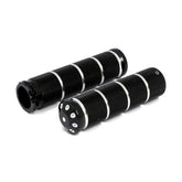 Throttle Grip Set Bomber. Knurled. Black Cm Grips Mcs