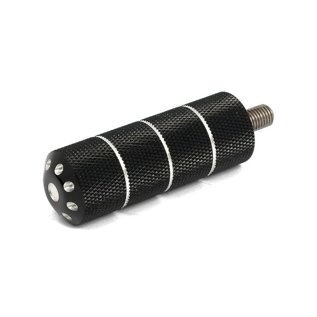 Bomber, Shift/Brake Peg Set. Knurled. Black Cm Shifter Peg Mcs
