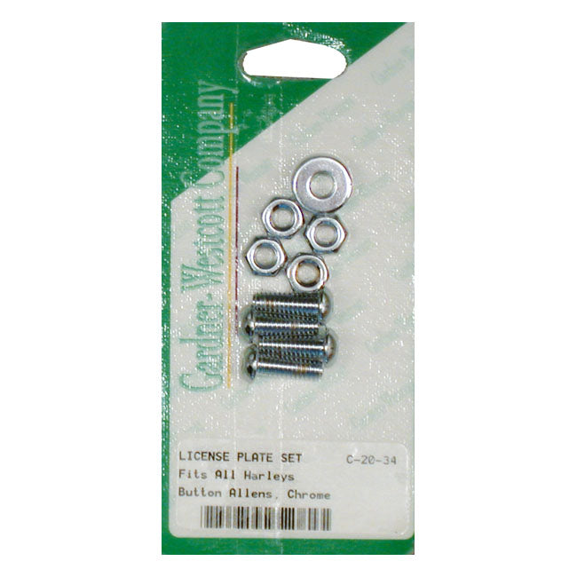 License Plate To Bracket Mount Kit. Chrome. Hex License Plate Mount Sets Gardner Westcott