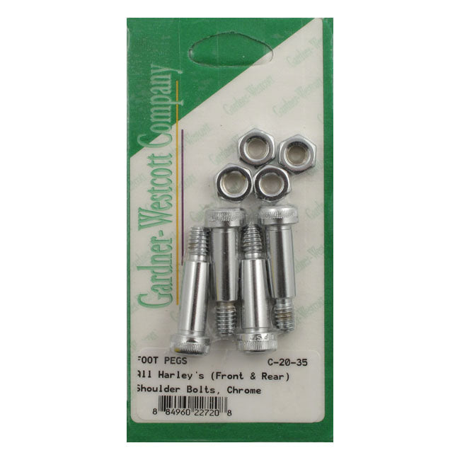 Gardner Westcott, Foot Peg Mount Kit. Chrome Footpegs Mounts Gardner Westcott