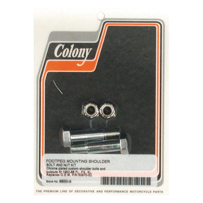 Colony, foot peg mount kit. Chrome FOOTPEGS MOUNTS Colony