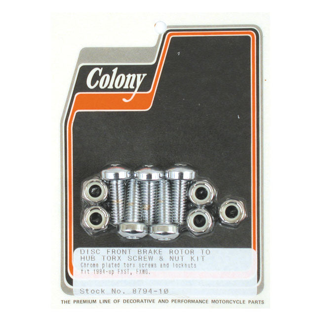 Colony Frnt Rotor Blts 84 99 Fxst Brake Rotor Bolt Kits Colony