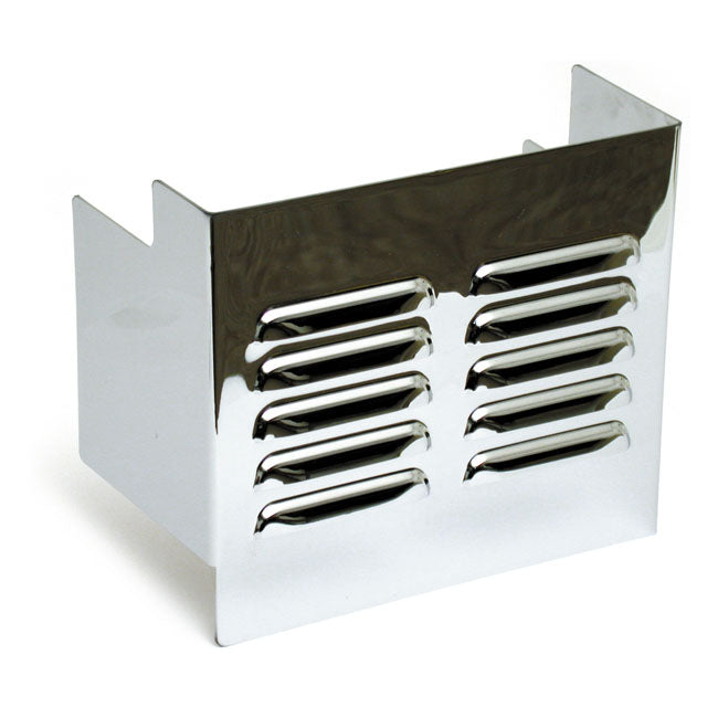 Battery Side Cover, Louvered. Chrome Battery Covers Mcs