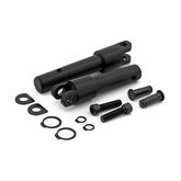 Foot Peg Conversion Bracket Kit. Std Length. Black Forward Controls Extension Kits Mcs