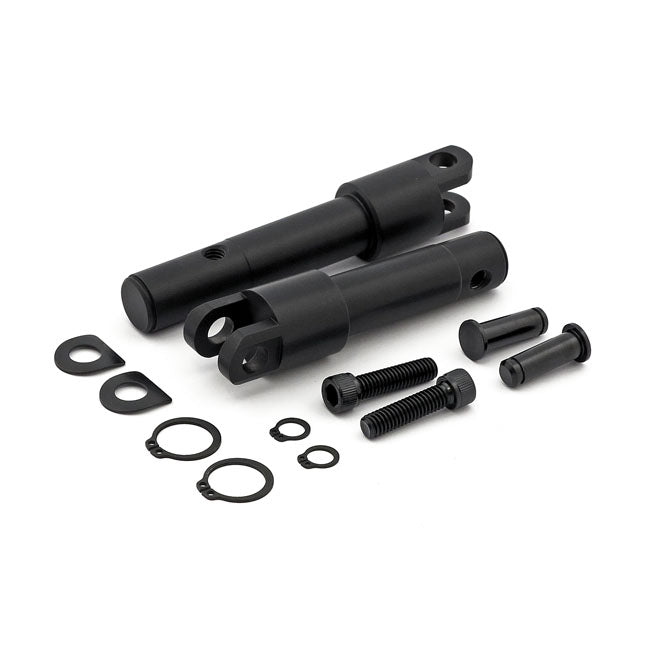 Foot Peg Conversion Bracket Kit. Std Length. Black Forward Controls Extension Kits Mcs