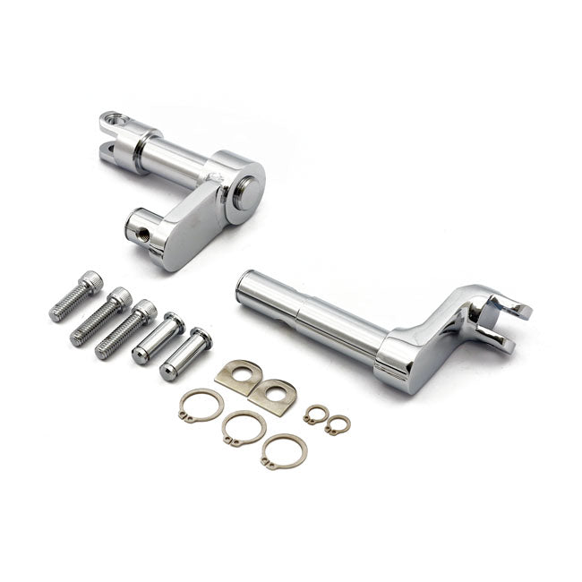 Foot Peg Conversion Bracket Kit . +2" Extended. Chrome Forward Controls Extension Kits Mcs