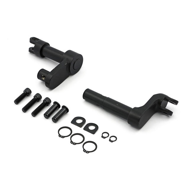 Foot Peg Conversion Bracket Kit . +2" Extended. Black Forward Controls Extension Kits Sno Stuff