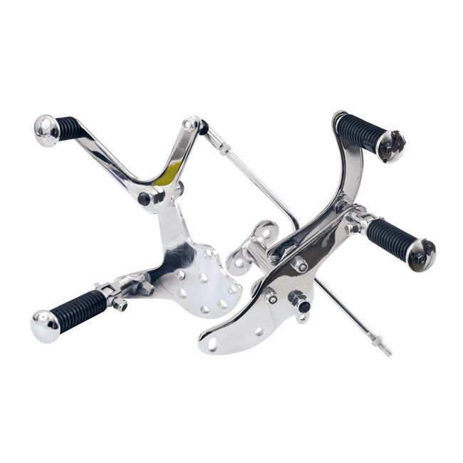 Boone Forward Control Assembly. Chrome Forward Controls Mcs