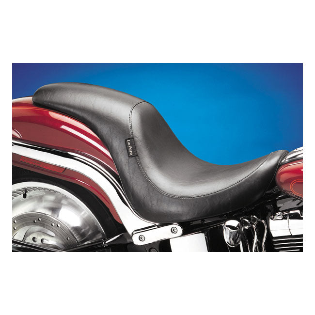 Le Pera Silhouette Seat, Smooth Black - 00-07 Softail FXST Deuce Seat Le Pera