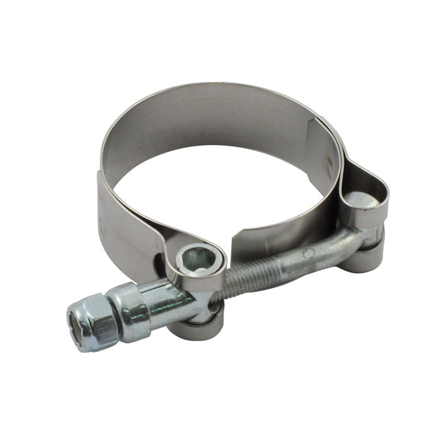 Paughco, XL Sportster custom header clamp. Stainless EXHAUST MOUNT PARTS Paughco