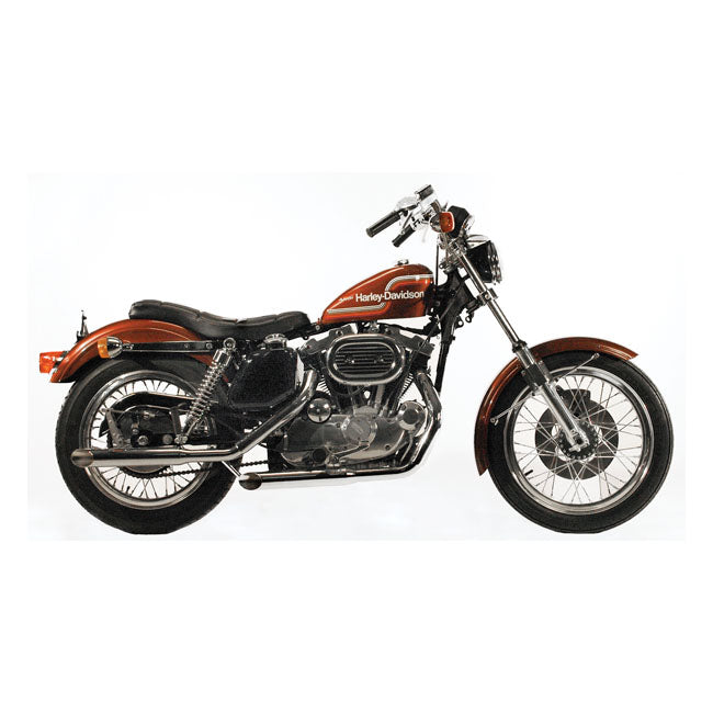 Paughco, Slash cut exhaust (38"). Chrome Full Exhaust System Paughco