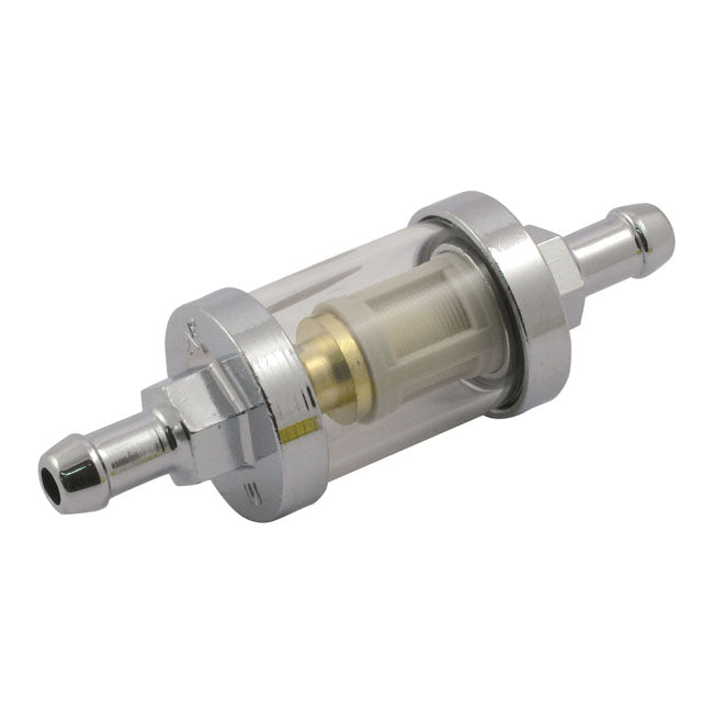 Clear View Fuel Filter, 5/16 Id. Chrome Fuel Filter Mcs