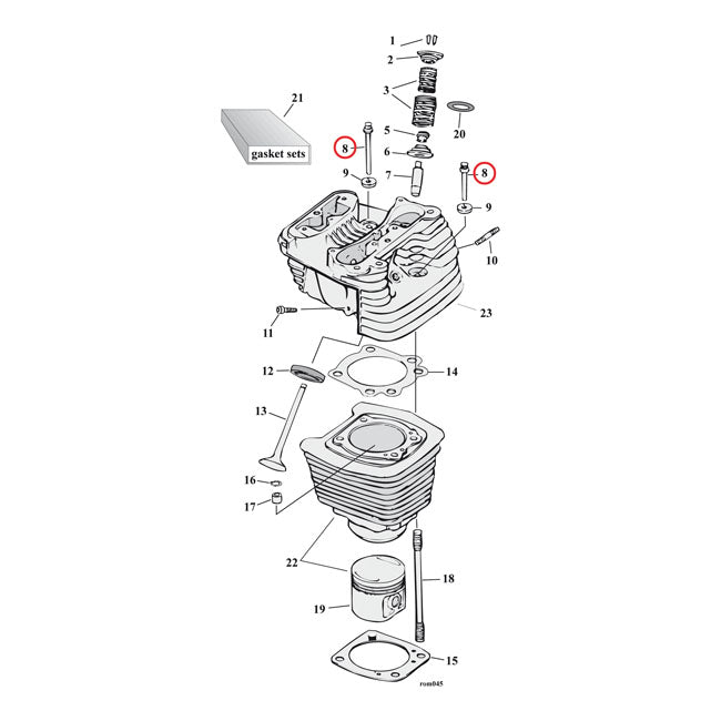 Gw, 12 Point Head Bolt Kit. Chrome Head Bolts Gardner Westcott