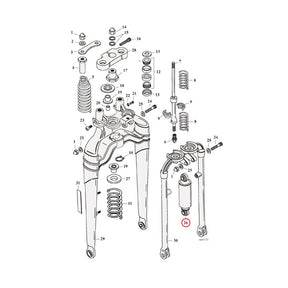 Softail Springer Shock Absorber, Front. Chrome Springer Forks Misc Mcs