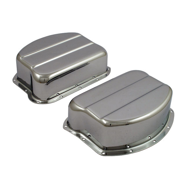 Panhead Rocker Cover Set. Chrome Rocker Covers Mcs