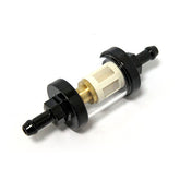 Clear View Fuel Filter, 1/4" Id. Black Fuel Filter Mcs