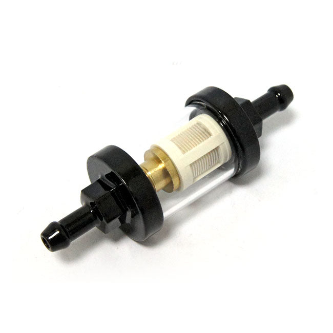 Clear View Fuel Filter, 1/4" Id. Black Fuel Filter Mcs