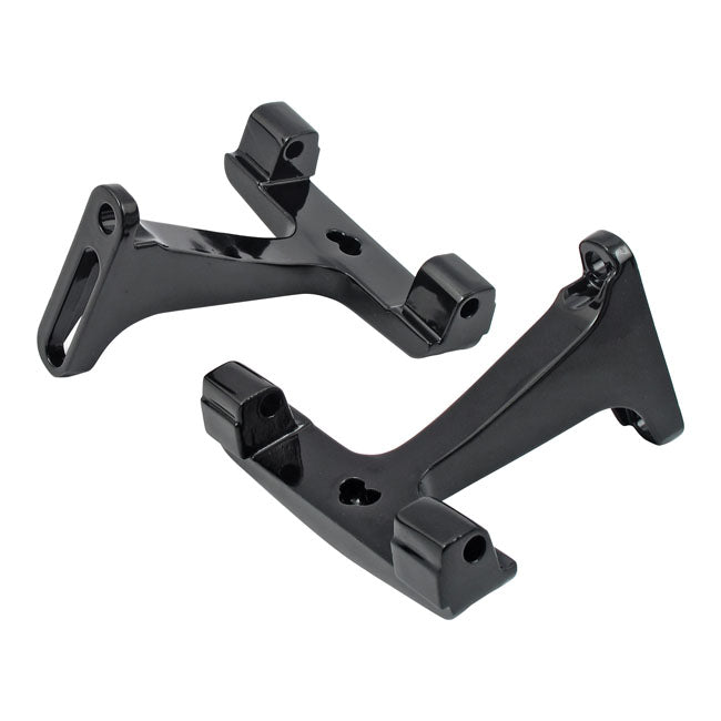 Mount Bracket, Passenger Floorboard. Stock Height. Black Floorboards Mcs