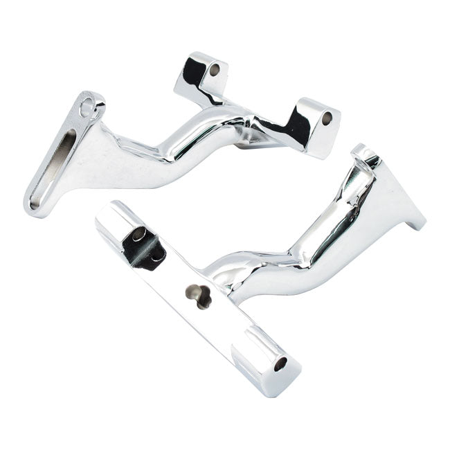 Mount Bracket, Passenger Floorboard. Raised. Chrome Floorboards Mcs