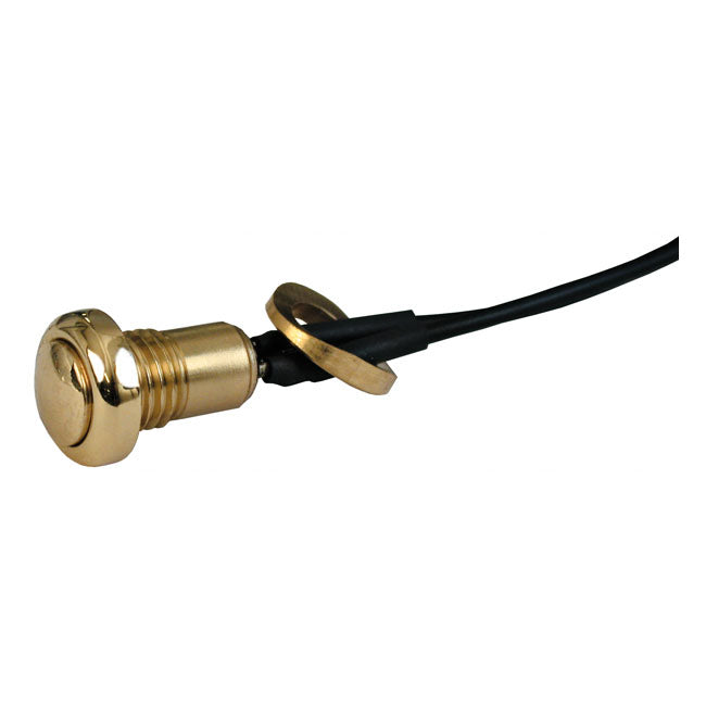Smooth Push Button Switch. Polished Brass Switches Mcs