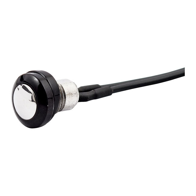 Smooth Push Button Switch. Two Tone Black/Polished Switches Mcs