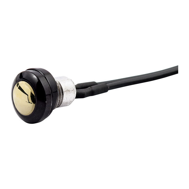 Smooth Push Button Switch. Two Tone Black/Brass Switches Mcs
