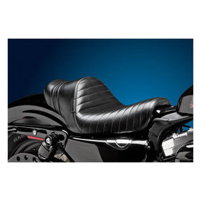 Le Pera Stubs Spoiler Seat, Black Stripes - 10-19 Sportster Solo Seats Le Pera