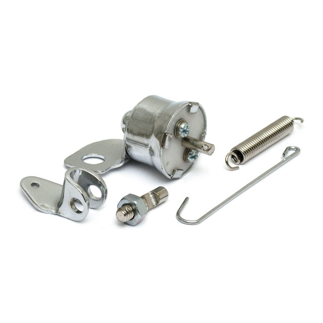 Mechanical Brake Light Switch, Rear. Chrome Switches Brake Light Mcs