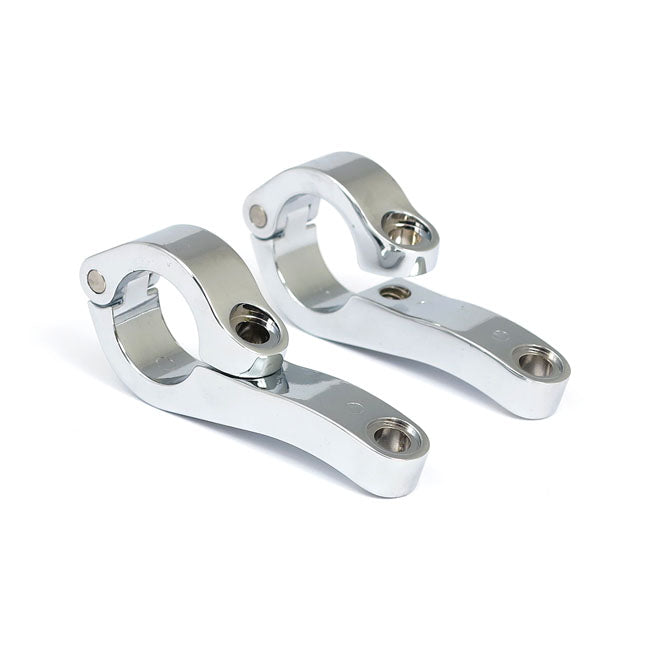 Engine Guard Clamp Set, For Spotlamps. Long. Chrome Headlamp Misc Mcs