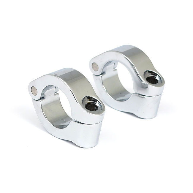 Engine Guard Clamp Set, For Spotlamps. Short. Chrome Headlamp Misc Mcs
