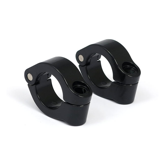 Engine Guard Clamp Set, For Spotlamps. Short. Black Headlamp Misc Mcs