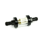 Clear View Fuel Filter, 3/8" Id. Black Fuel Filter Mcs