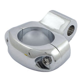 Universal 1" Mirror Clamp, 5/16" Mount Hole. Chrome Mirrors Clamps Mcs