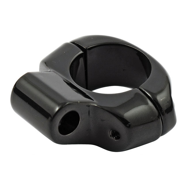 Universal 1" Mirror Clamp, 5/16" Mount Hole. Black Mirrors Clamps Mcs
