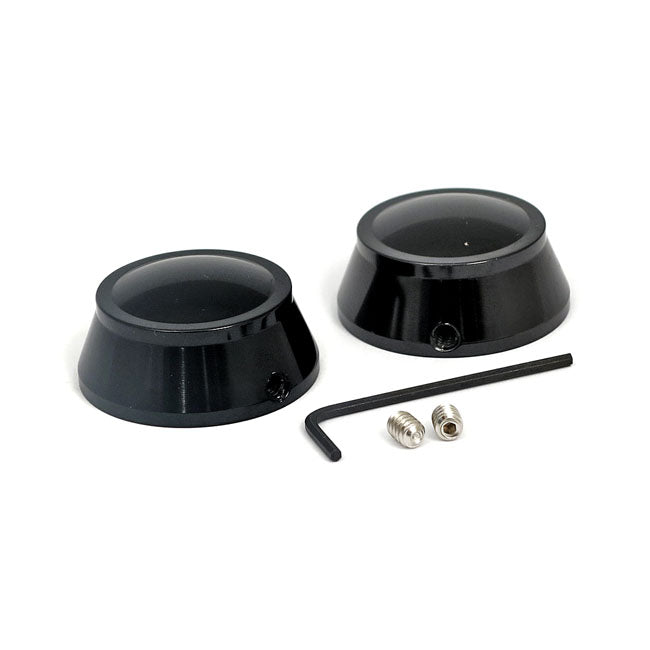 Swingarm Pivot Bolt Cover Set. Black Swingarms Misc Mcs