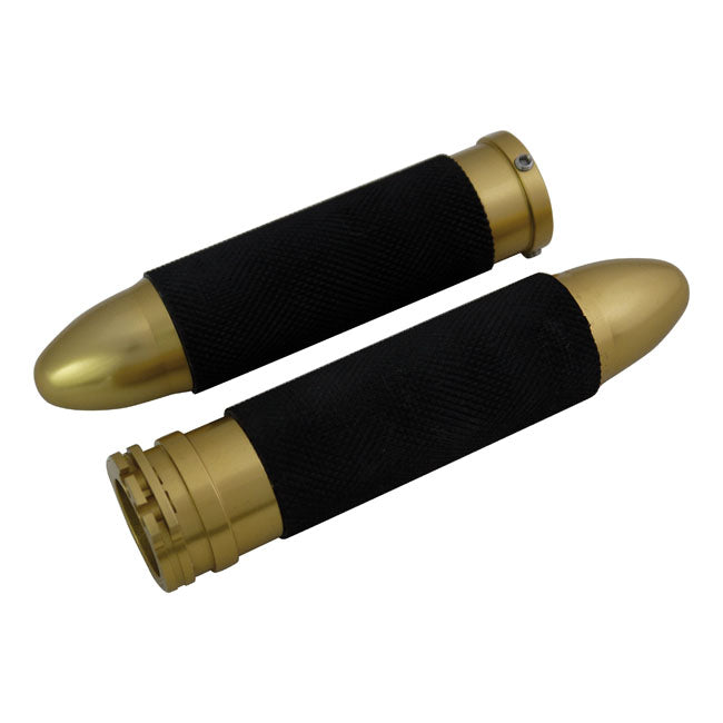 Handlebar Grip Set, Bullet. Gold Grips Mcs