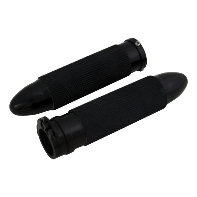 Handlebar Grip Set, Bullet. Black Grips Mcs