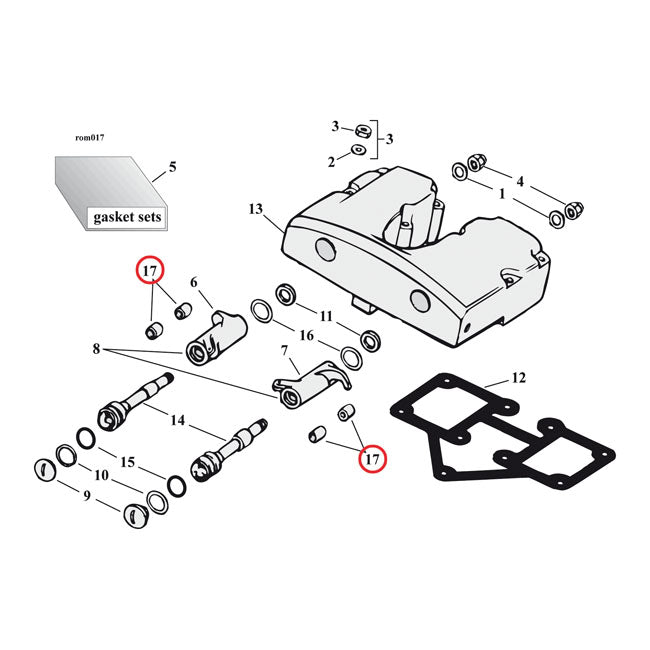 Jims Rock Arm Bush 57 19 Xl Rocker Arm Parts Jims