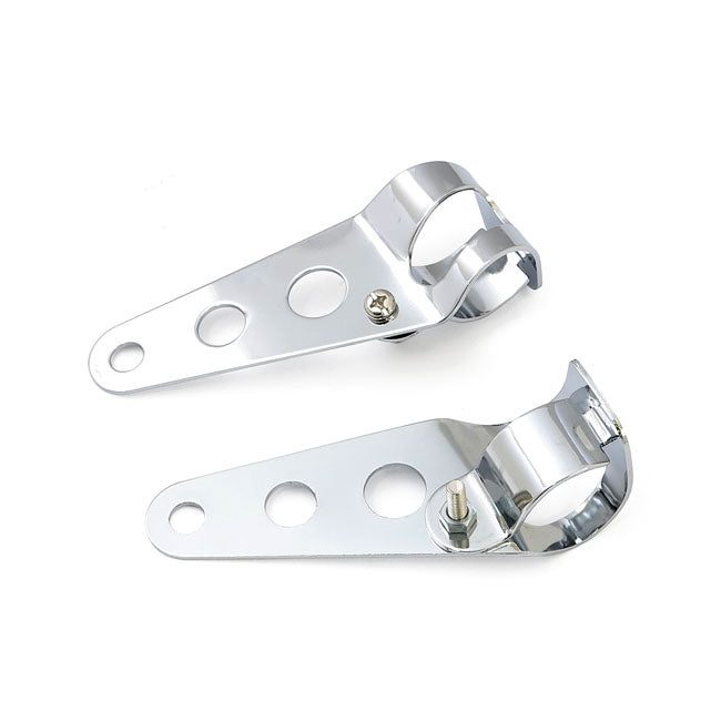 Frisco, Side Mount Headlamp Bracket Set. Chrome Headlamp Brackets Mcs