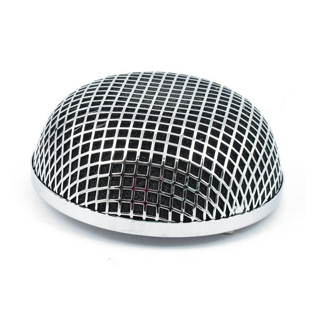 Breather Style Air Cleaner Assembly, Round. Chrome Air Cleaner Mcs