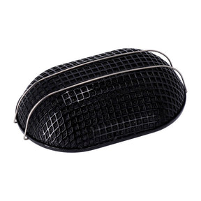 Breather Style Air Cleaner Assembly, Oval. Black Air Cleaner Mcs