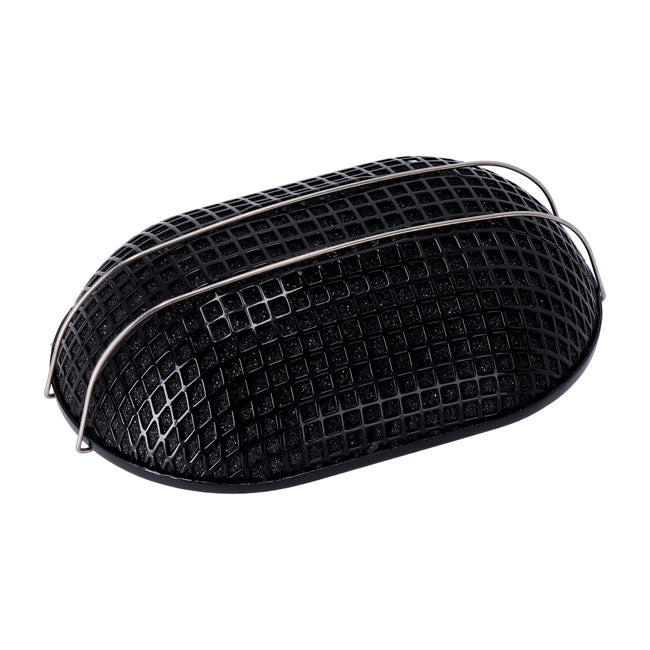 Breather Style Air Cleaner Assembly, Oval. Black Air Cleaner Mcs