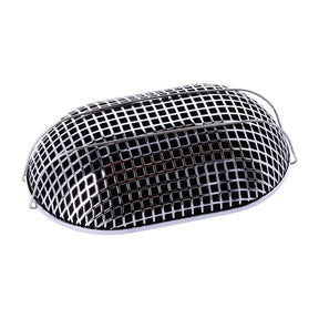 Breather Style Air Cleaner Assembly, Oval. Chrome Air Cleaner Mcs