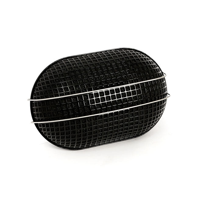Breather Style Air Cleaner Assembly, Oval. Black Air Cleaner Mcs