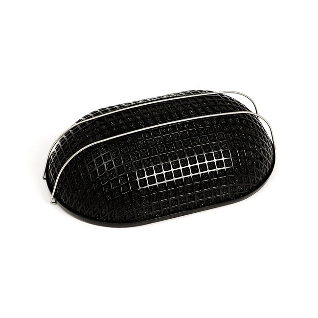 Breather Style Air Cleaner Assembly, Oval. Black Air Cleaner Mcs