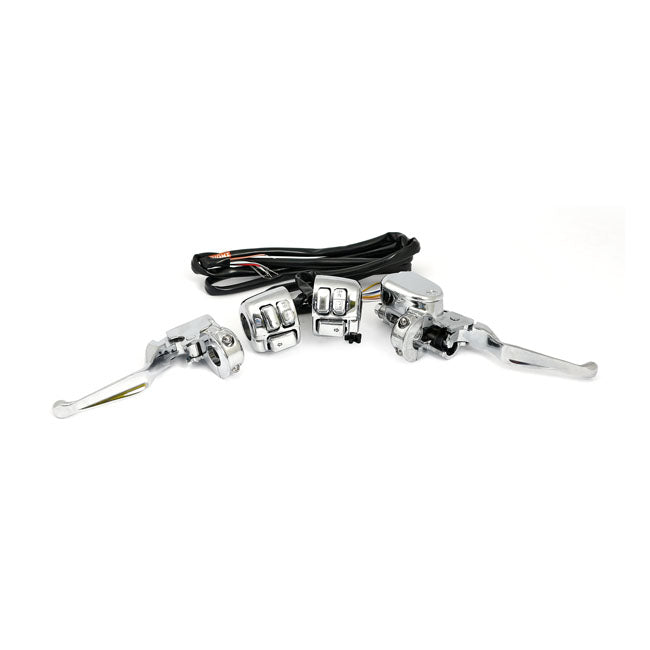 Handlebar Control Kit Chrome 14mm Bore Handlebar Control Kits Mcs