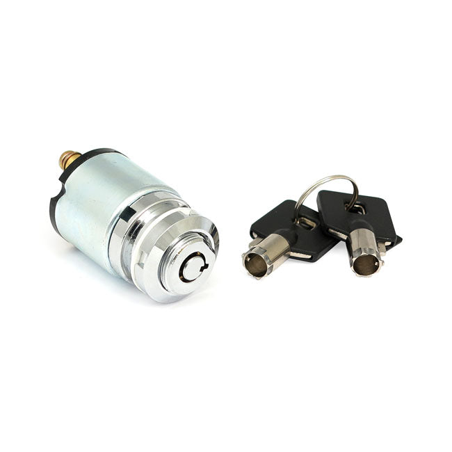 Fx Style Ignition Switch ''Thin'', Round Key. Chrome Switches Ignition Mcs