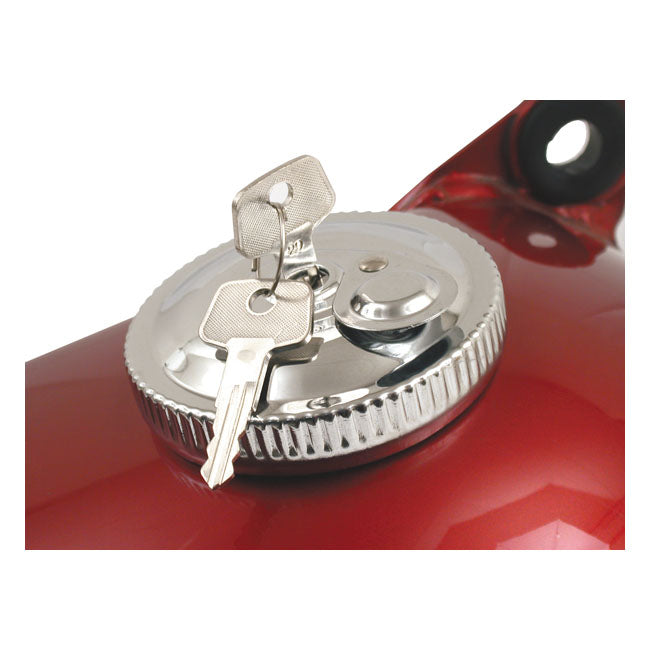 Gas Cap With Lock. Vented. Chrome Gas Cap Mcs
