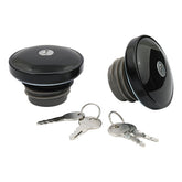 Gas Cap Set With Lock, Black Gas Cap Mcs