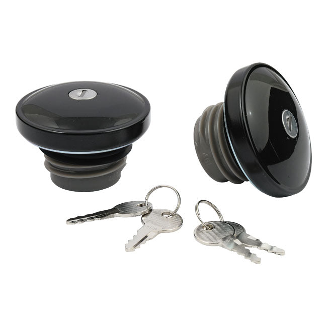 Gas Cap Set With Lock, Black Gas Cap Mcs